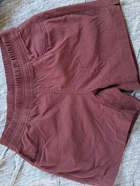 Prana Women's Maroon Shorts with Elastic Waist